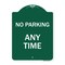 Signmission Designer Series Sign-No Parking Anytime, Green & White Aluminum Sign, 18" x 24", GW-1824-23763 A-DES-GW-1824-23763 - alternate 1